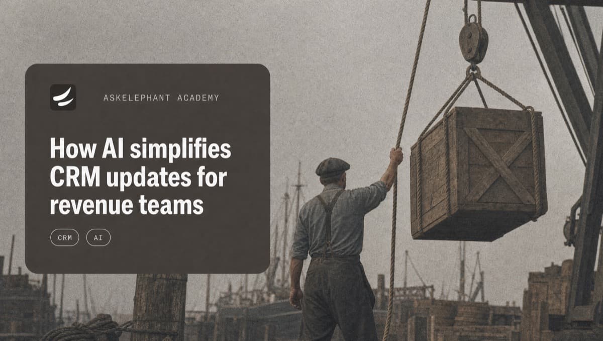 AI automating CRM updates for revenue teams - data flowing from sales calls to HubSpot and Salesforce
