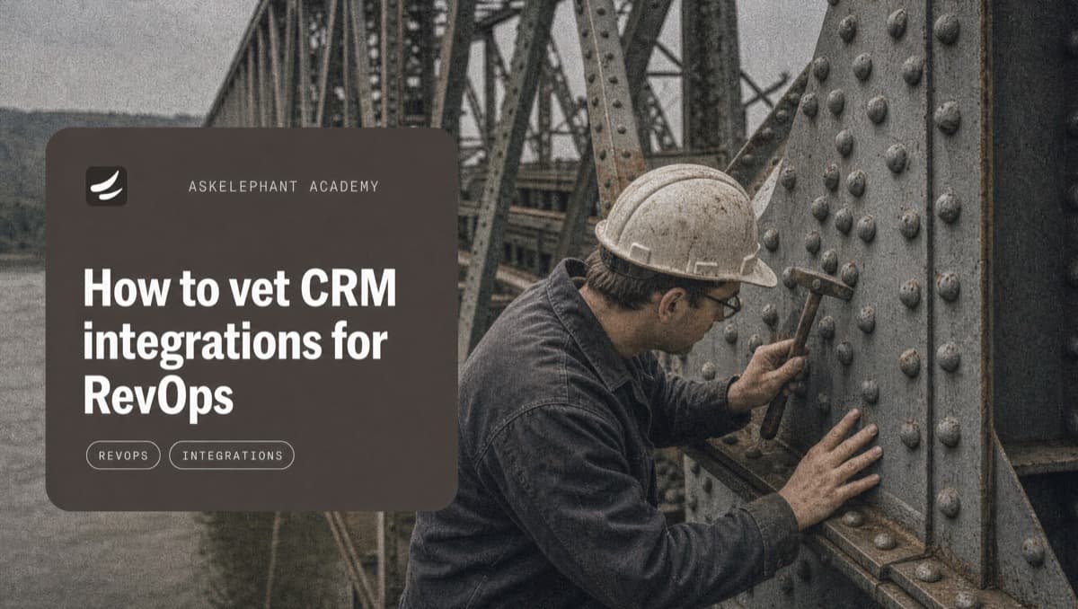 RevOps checklist for vetting CRM integrations, permissions, security, and workflow automation