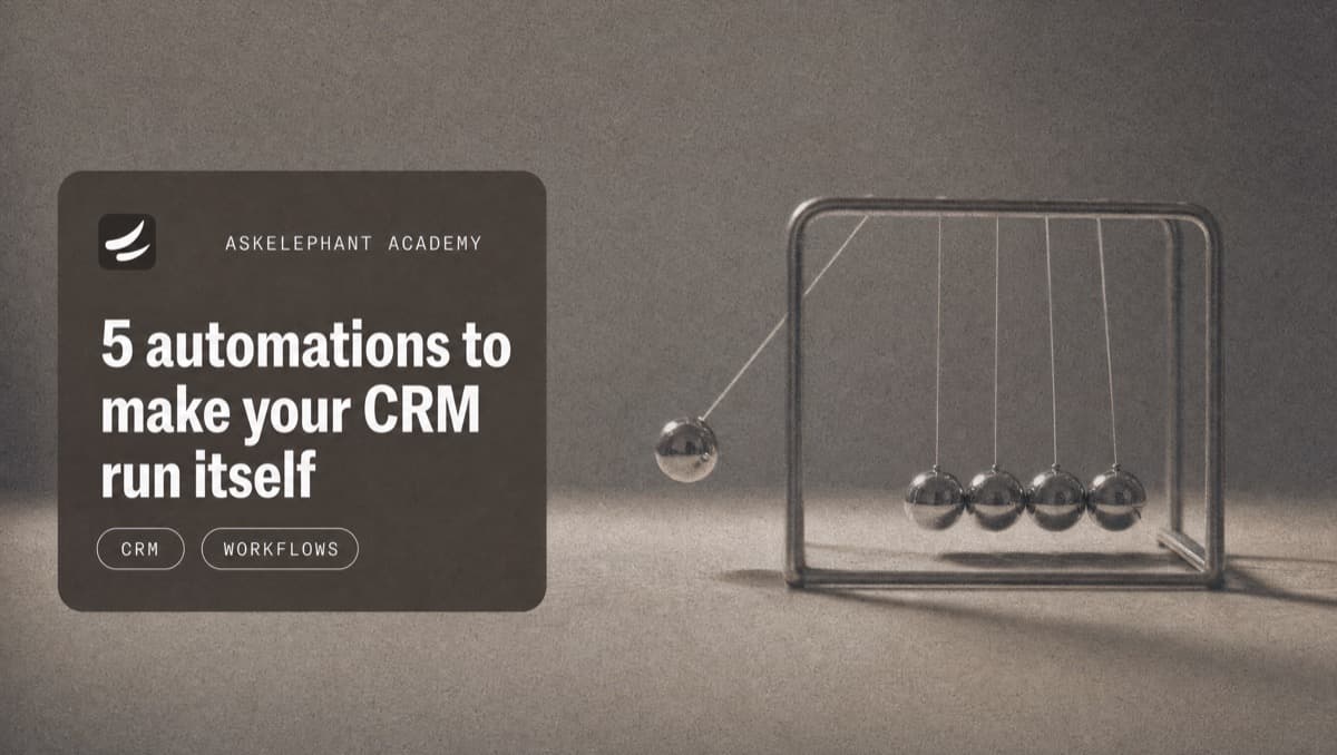 Newton's cradle in motion illustrating five automations that make your CRM run itself