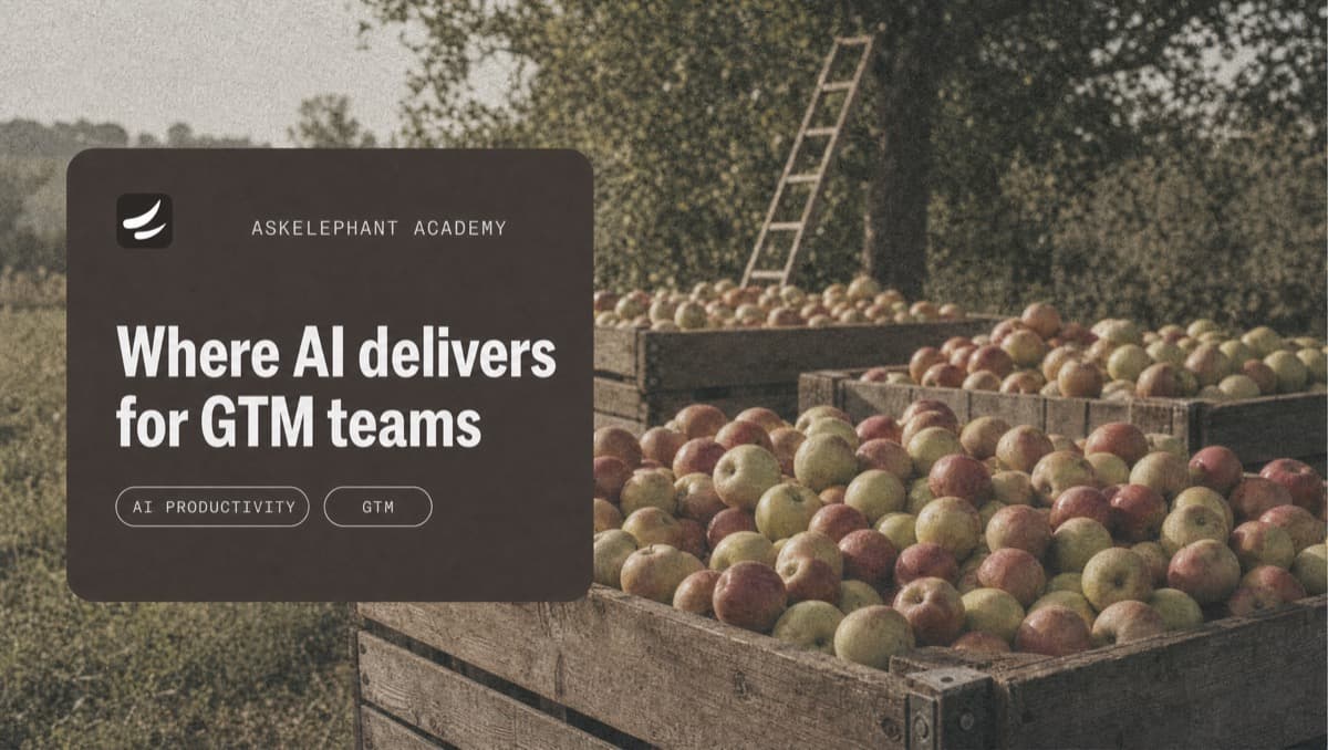 Where AI delivers results for go-to-market teams including voice dictation data capture and coaching