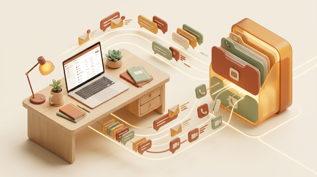How to organize client conversations — consolidating calls, emails, and chats into one system