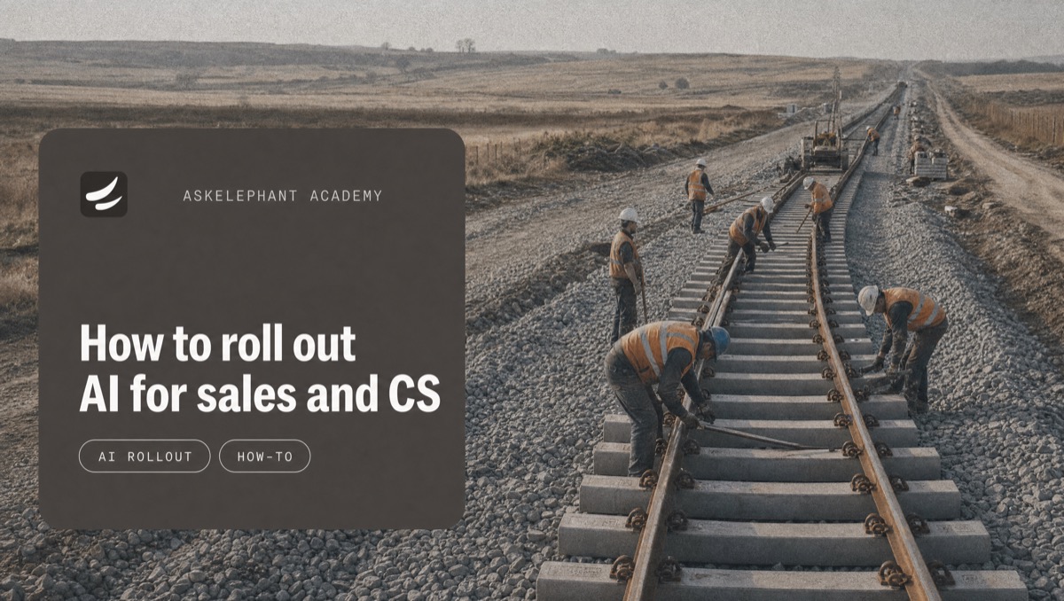 Step-by-step AI rollout plan for sales and customer success teams using CRM automation and handoffs