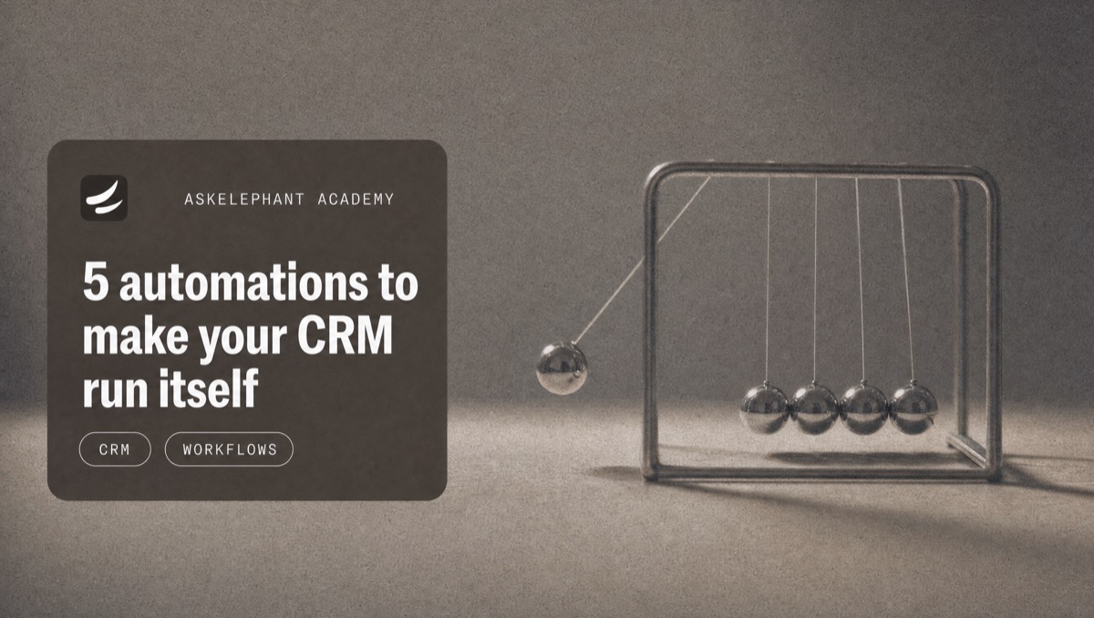 Newton's cradle in motion illustrating five automations that make your CRM run itself