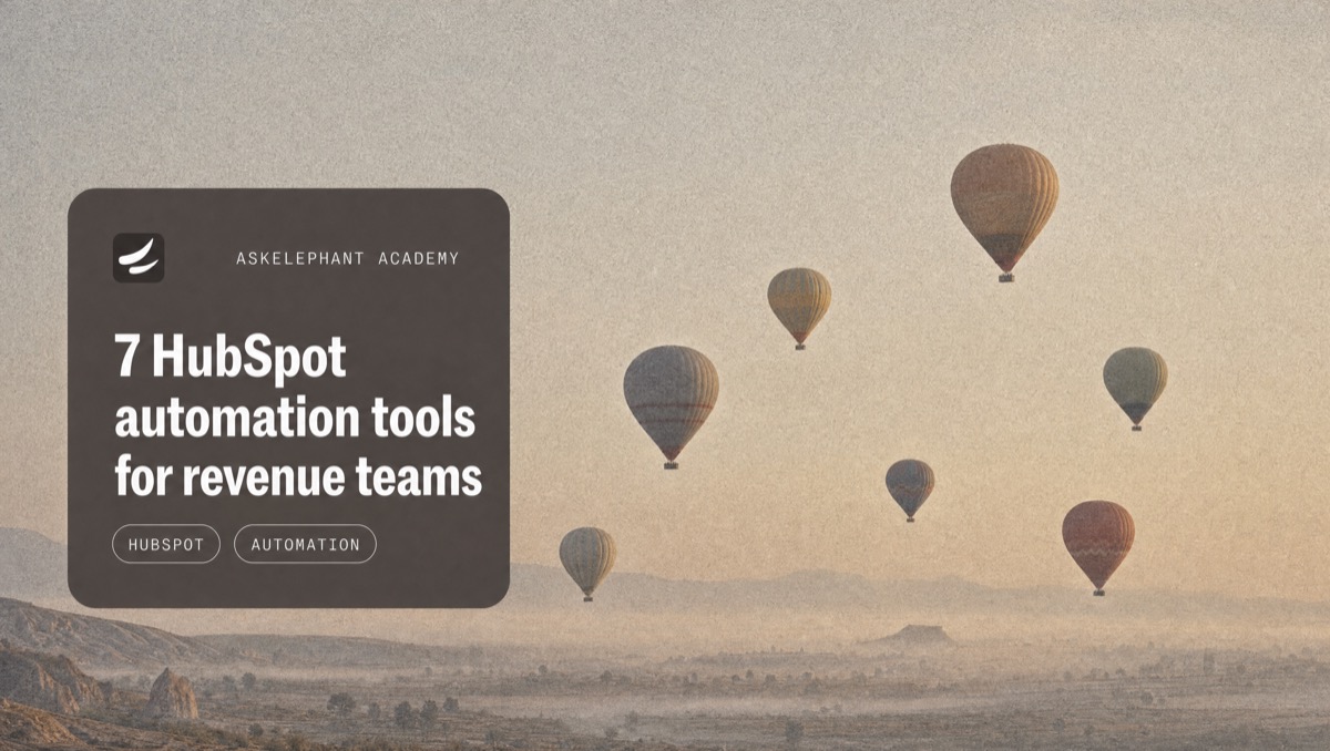 Hot air balloons rising over a misty valley at dawn illustrating seven HubSpot automation tools for revenue teams