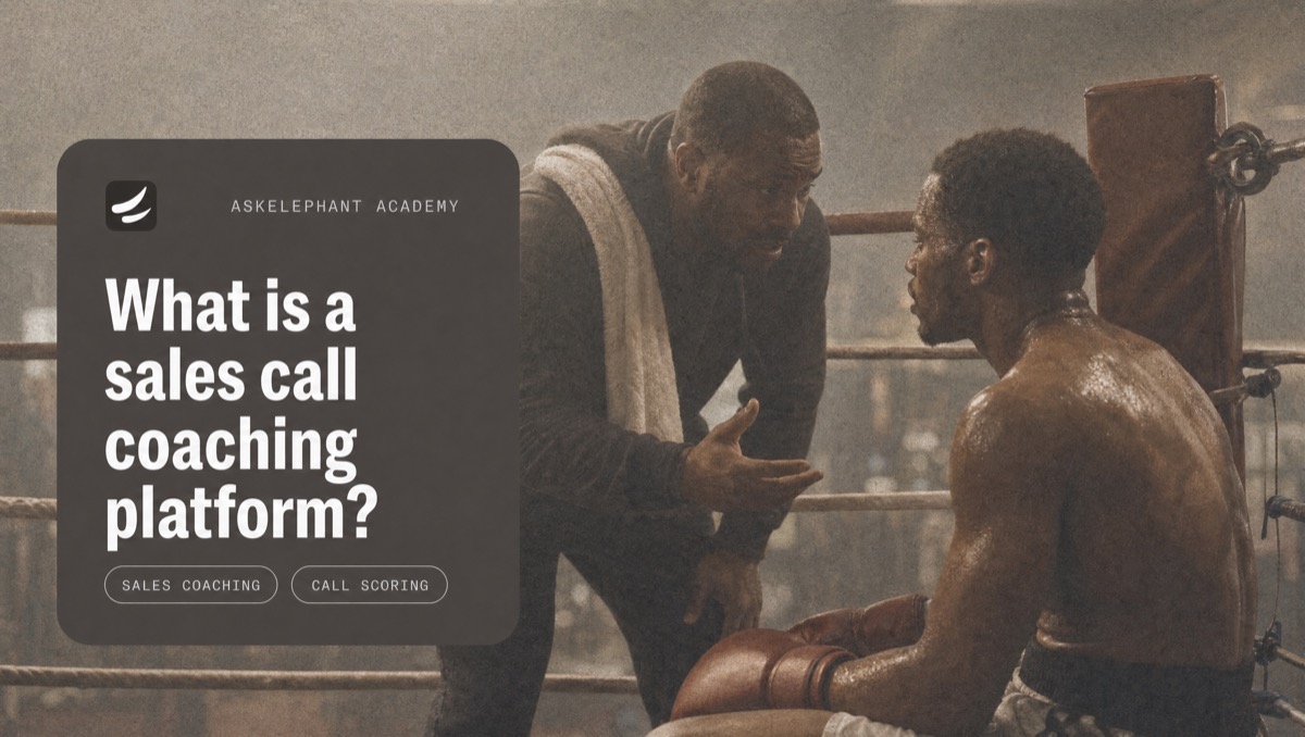 What is a sales call coaching platform - call data flowing into AI scorecards and manager coaching workflows